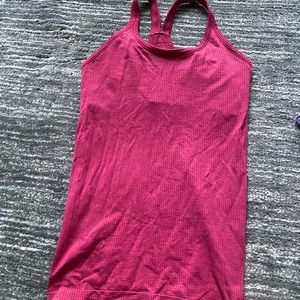 Ribbed maroon lulu lemon top size 2
